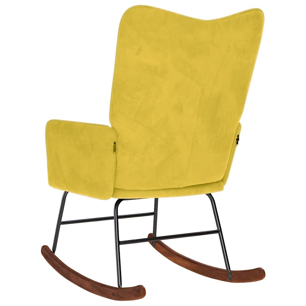 Chaise à bascule Jaune Velours