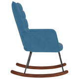 Chaise à bascule Bleu Velours