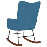 Chaise à bascule Bleu Velours