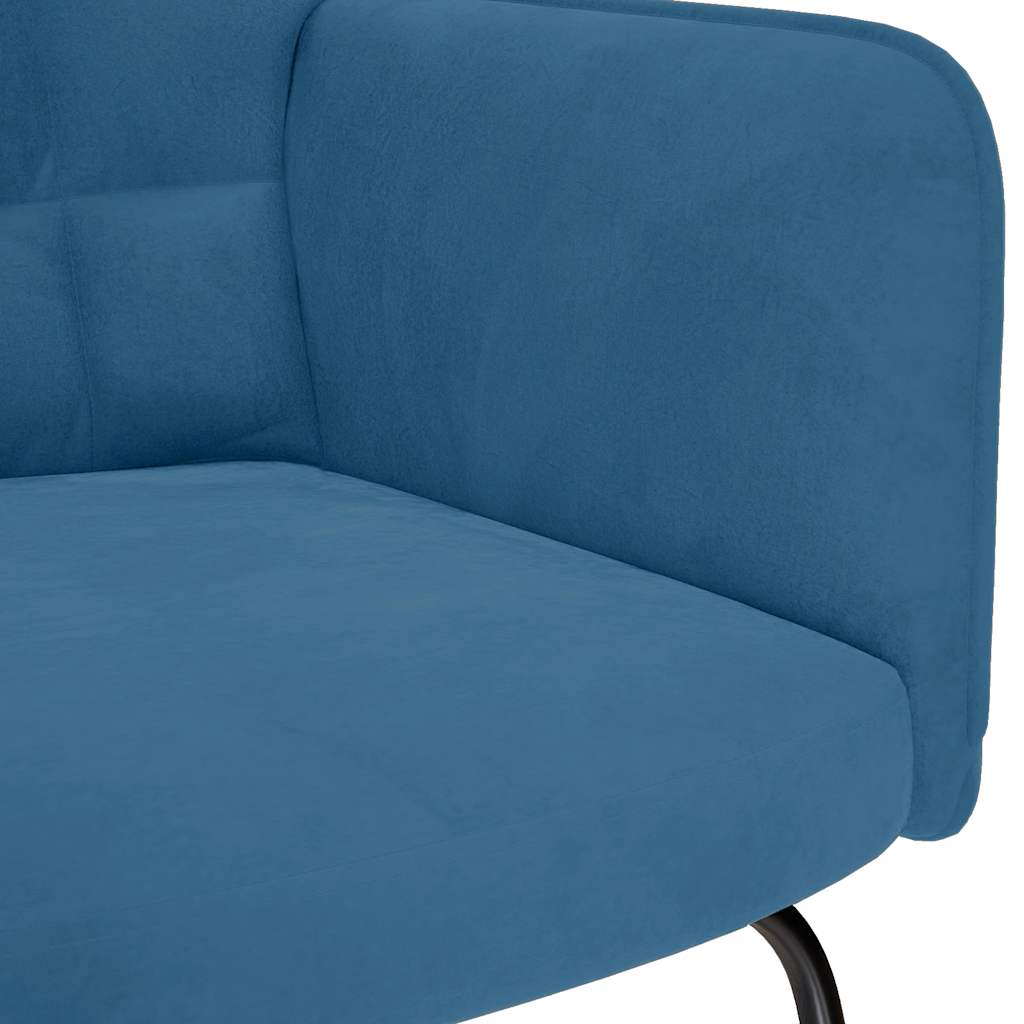 Chaise à bascule Bleu Velours