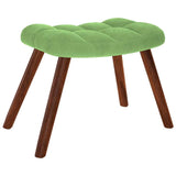 Chaise à bascule avec repose-pied vert clair velours