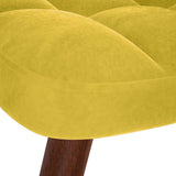 Chaise à bascule avec repose-pied jaune velours