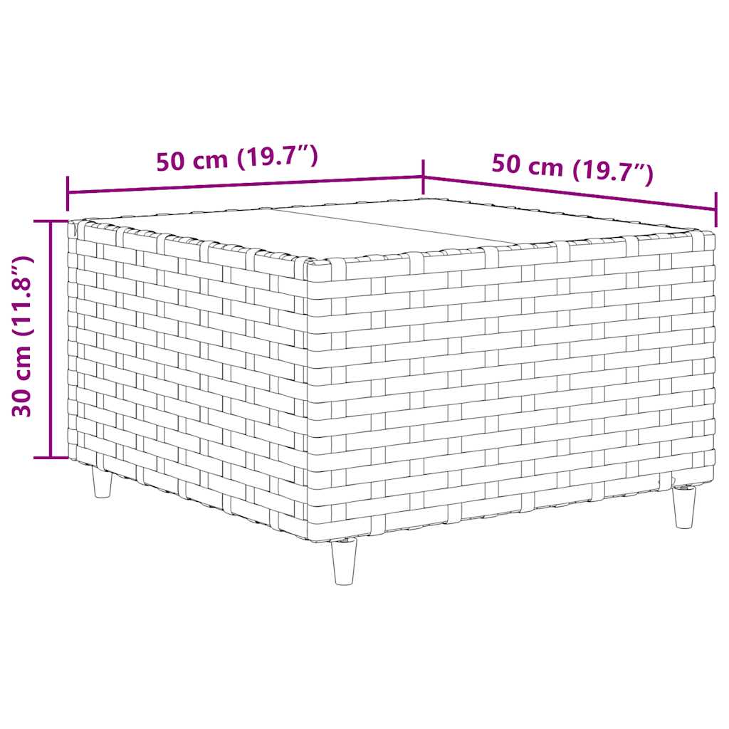 Salon de jardin avec coussins 9 pcs marron résine tressée