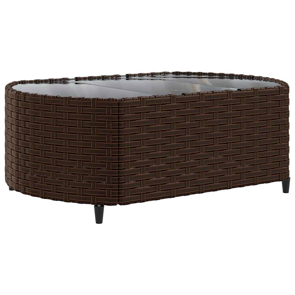 Salon de jardin avec coussins 7 pcs marron résine tressée