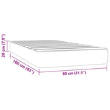 Matelas à ressorts ensachés pour enfants 80x160 cm tissu