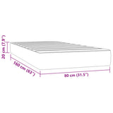 Matelas à ressorts ensachés pour enfants 80x160 cm tissu