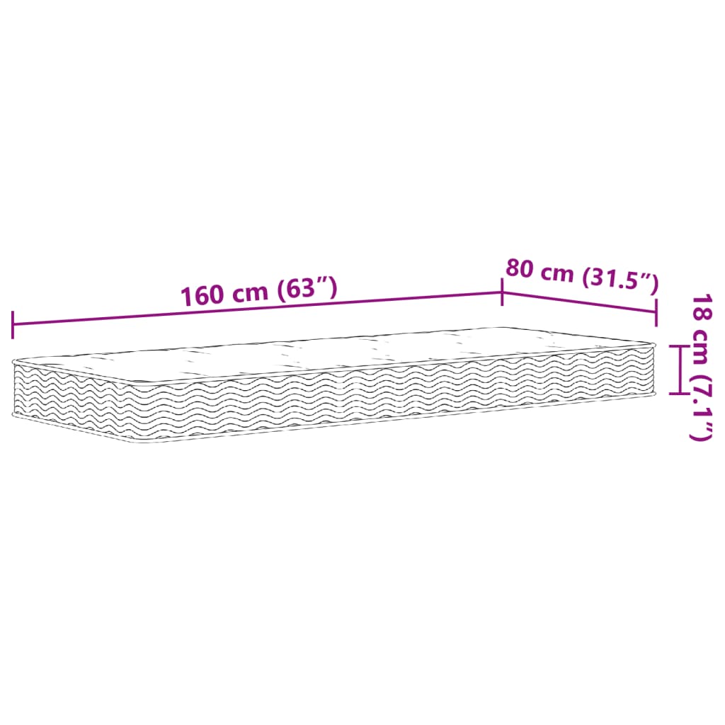 Bonnellfederkernmatratze für Kinder mittel 80x160 cm