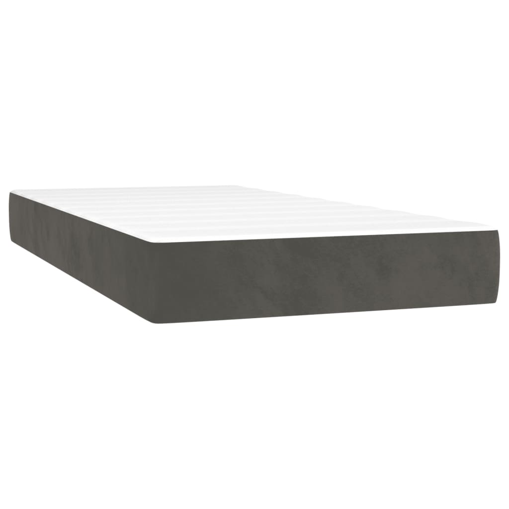 Matelas de lit à ressorts ensachés 90x210x20 cm velours