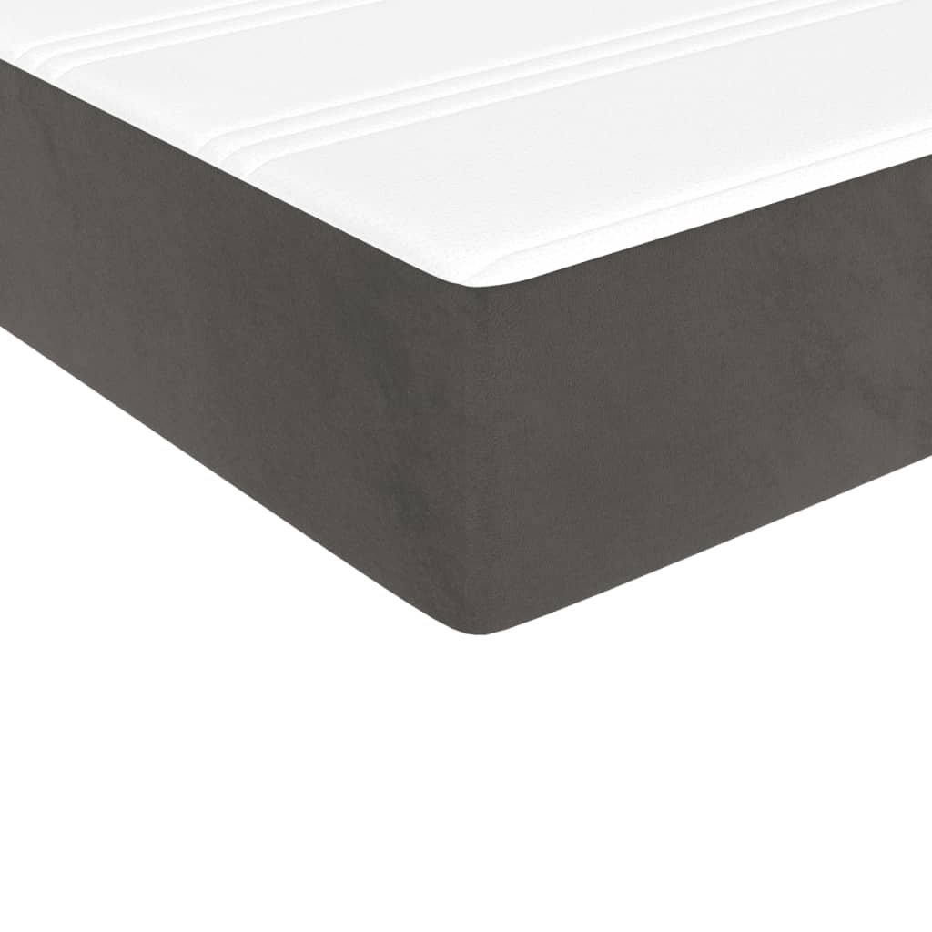 Matelas de lit à ressorts ensachés 100x210x20 cm velours