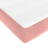 Matelas de lit à ressorts ensachés rose 160x210x20 cm velours