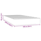 Matelas de lit à ressorts ensachés rose 100x220x20 cm velours