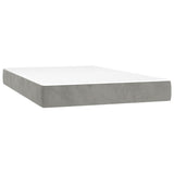 Matelas de lit à ressorts ensachés gris clair 120x220x20 cm