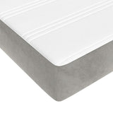 Matelas de lit à ressorts ensachés gris clair 120x220x20 cm