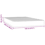 Matelas de lit à ressorts ensachés gris clair 120x220x20 cm