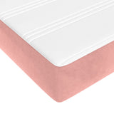 Matelas de lit à ressorts ensachés rose 120x220x20 cm velours