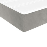 Matelas de lit à ressorts ensachés gris clair 140x220x20 cm