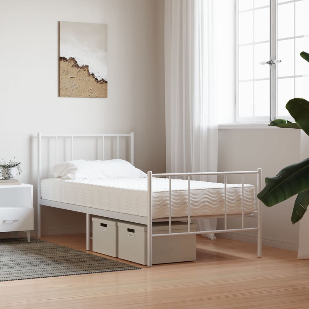 Matelas en mousse blanc 90x210 cm dureté H2 H3