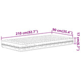 Matelas en mousse blanc 90x210 cm dureté H2 H3