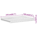 Matelas en mousse blanc 120x210 cm dureté H2 H3