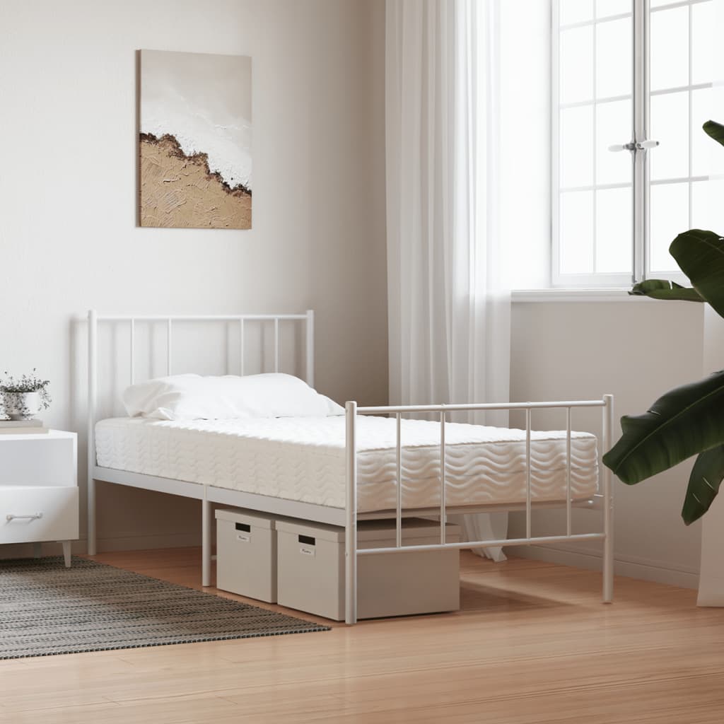 Matelas en mousse blanc 80x220 cm dureté H2 H3