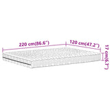 Matelas en mousse blanc 120x220 cm dureté H2 H3