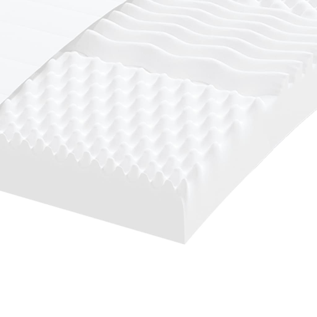 Matelas en mousse blanc 80x210 cm 7 zones dureté 20 ILD