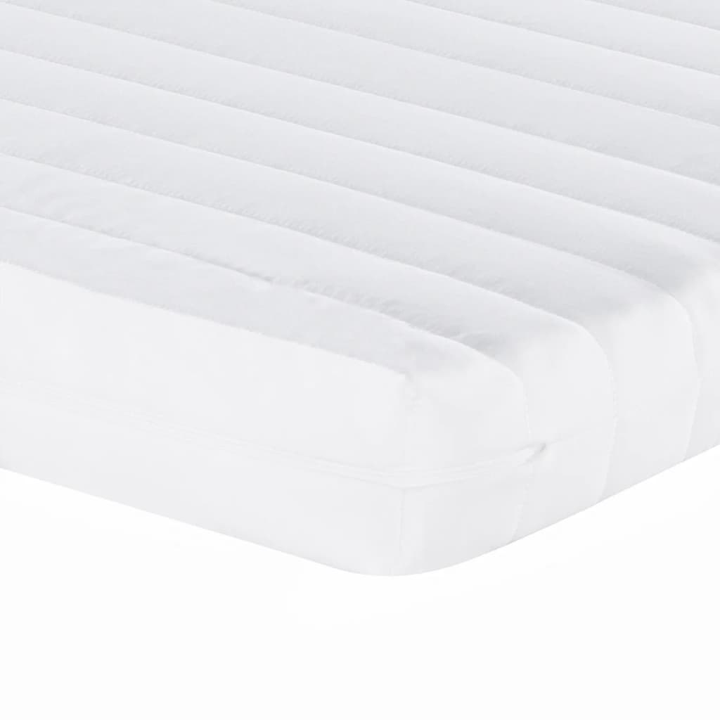 Matelas en mousse blanc 90x210 cm 7 zones dureté 20 ILD