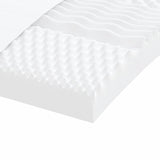 Matelas en mousse blanc 100x210 cm 7 zones dureté 20 ILD