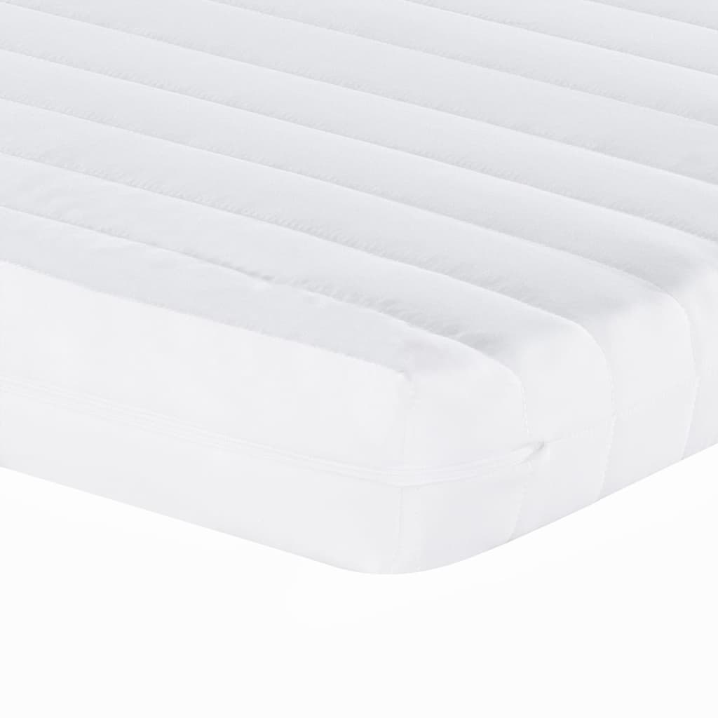 Matelas en mousse blanc 100x210 cm 7 zones dureté 20 ILD