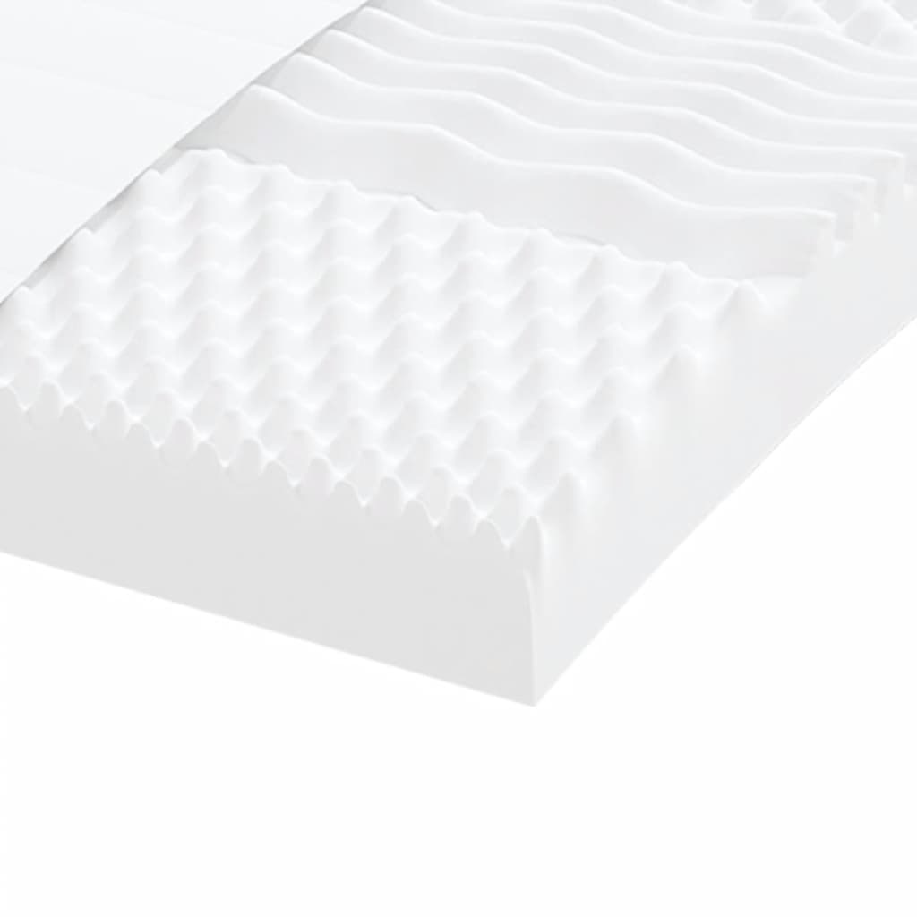 Matelas en mousse blanc 120x210 cm 7 zones dureté 20 ILD