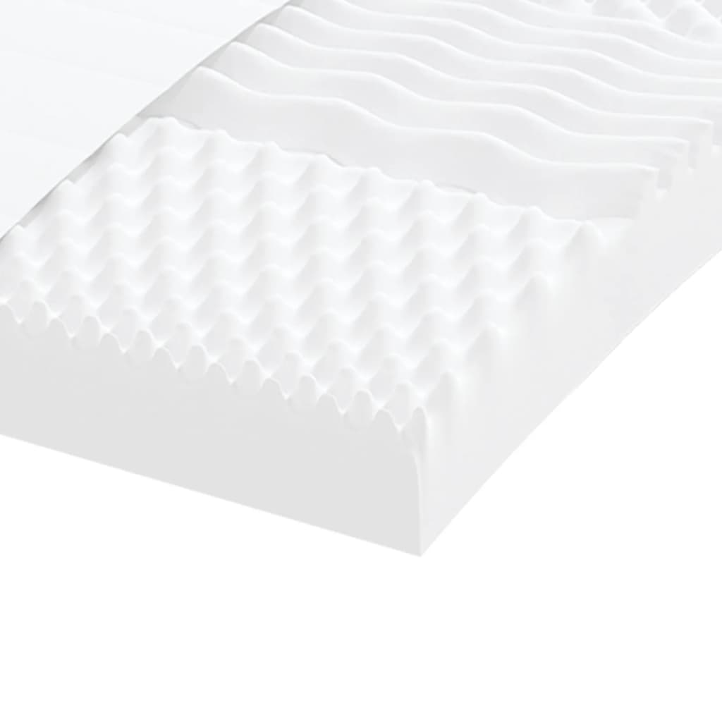 Matelas en mousse blanc 140x210 cm 7 zones dureté 20 ILD