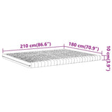 Matelas en mousse blanc 180x210 cm 7 zones dureté 20 ILD