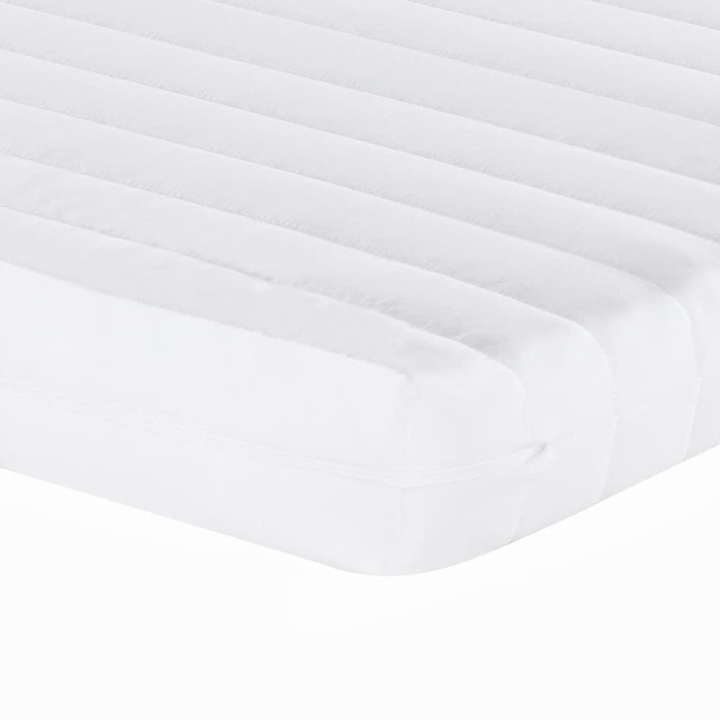 Matelas en mousse blanc 90x220 cm 7 zones dureté 20 ILD