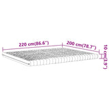 Matelas en mousse blanc 200x220 cm 7 zones dureté 20 ILD