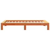 Cadre de lit sans matelas cire marron 100x200cm bois pin massif