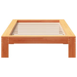 Cadre de lit sans matelas cire marron 90x200 cm bois pin massif