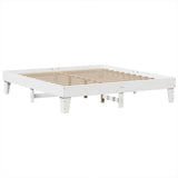 Cadre de lit sans matelas blanc 200x200 cm bois massif de pin