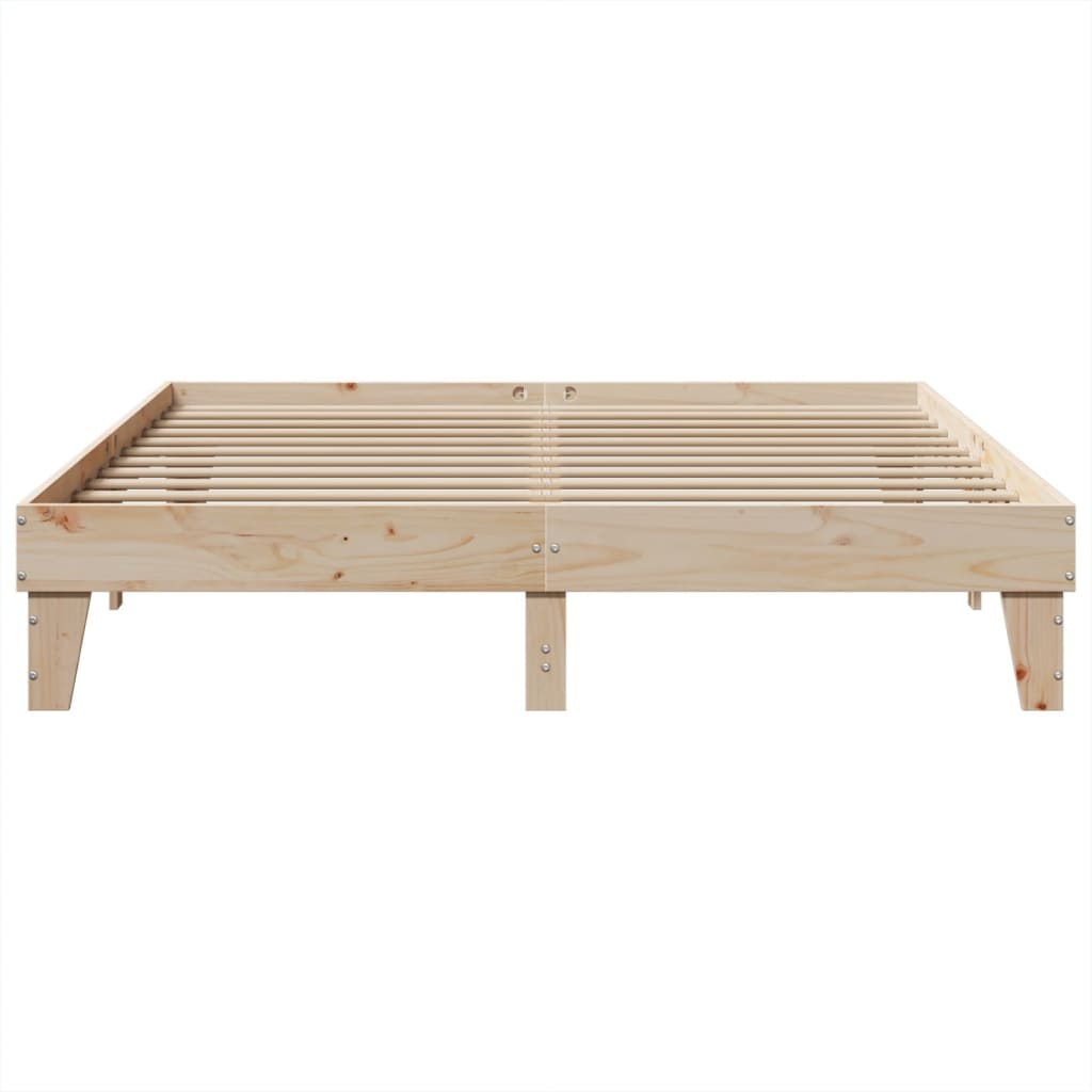 Bed frame without mattress 180x200 cm solid pine wood