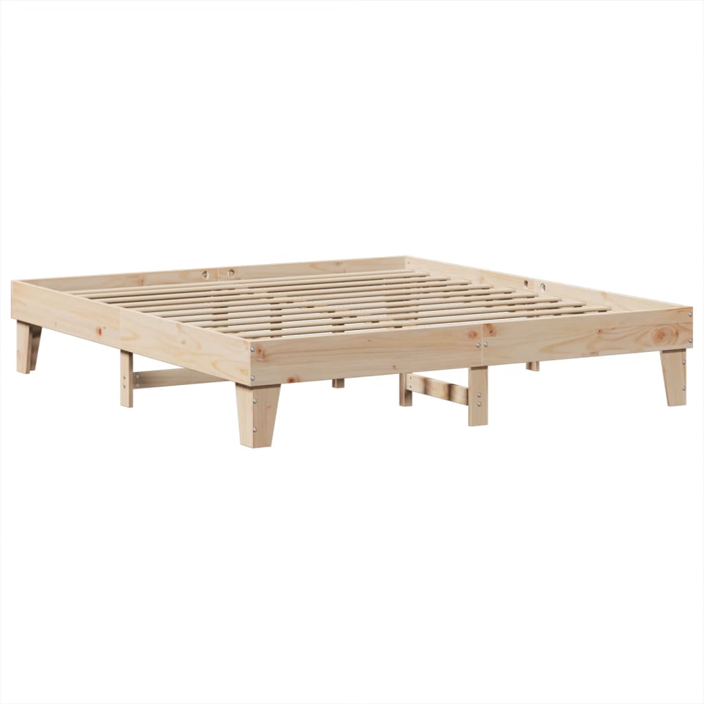 Bed frame without mattress 180x200 cm solid pine wood