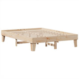 Bed frame without mattress 160x200 cm solid pine wood