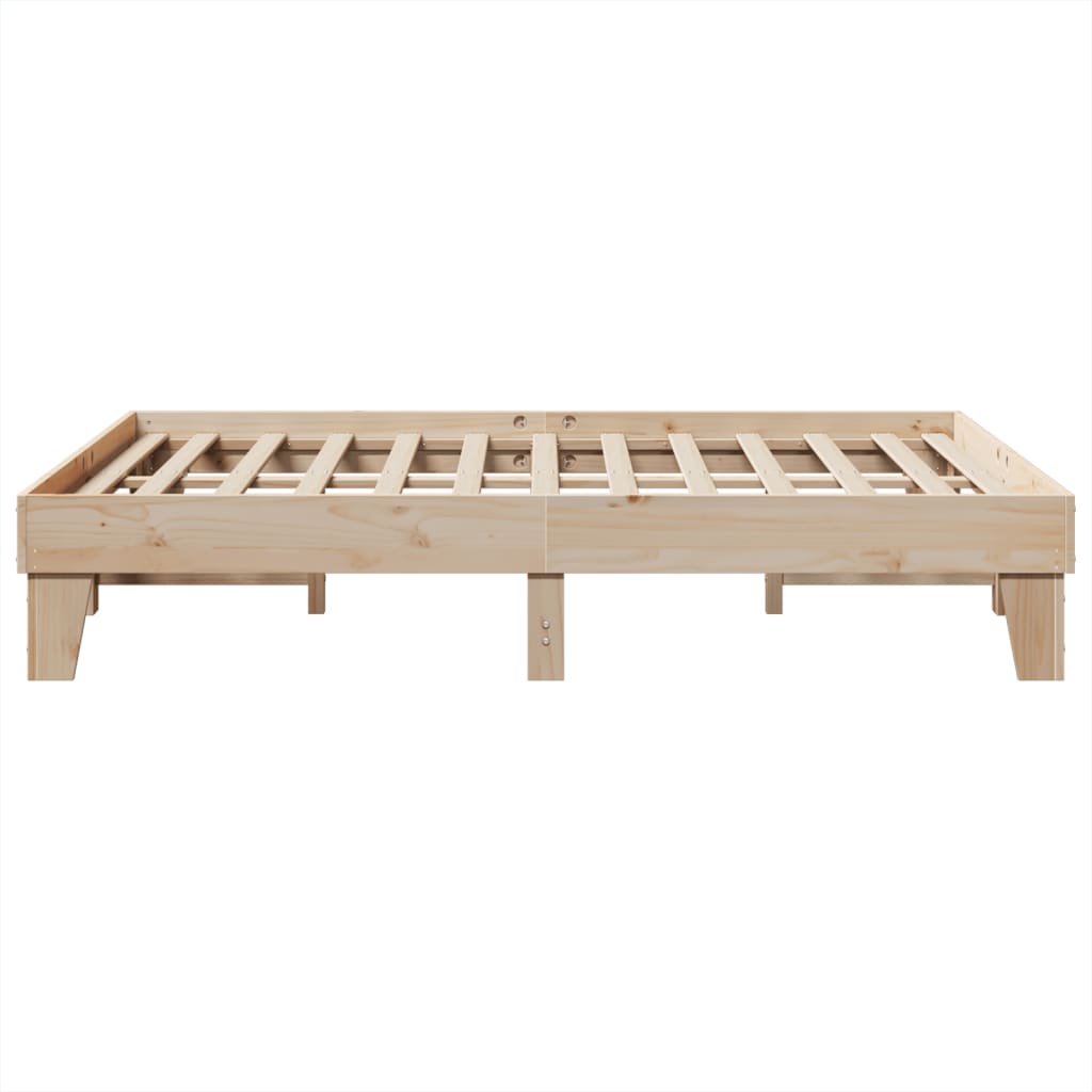 Bed frame without mattress 160x200 cm solid pine wood