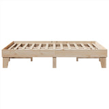 Bed frame without mattress 160x200 cm solid pine wood