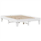 Cadre de lit sans matelas blanc 160x200 cm bois de pin massif