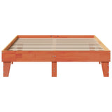 Cadre de lit sans matelas cire marron 160x200cm bois pin massif