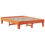 Cadre de lit sans matelas cire marron 160x200cm bois pin massif