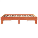 Cadre de lit sans matelas cire marron 150x200cm bois pin massif