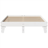 Cadre de lit sans matelas blanc 140x200 cm bois de pin massif