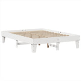 Cadre de lit sans matelas blanc 140x200 cm bois de pin massif