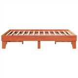 Cadre de lit sans matelas cire marron 140x200cm bois pin massif