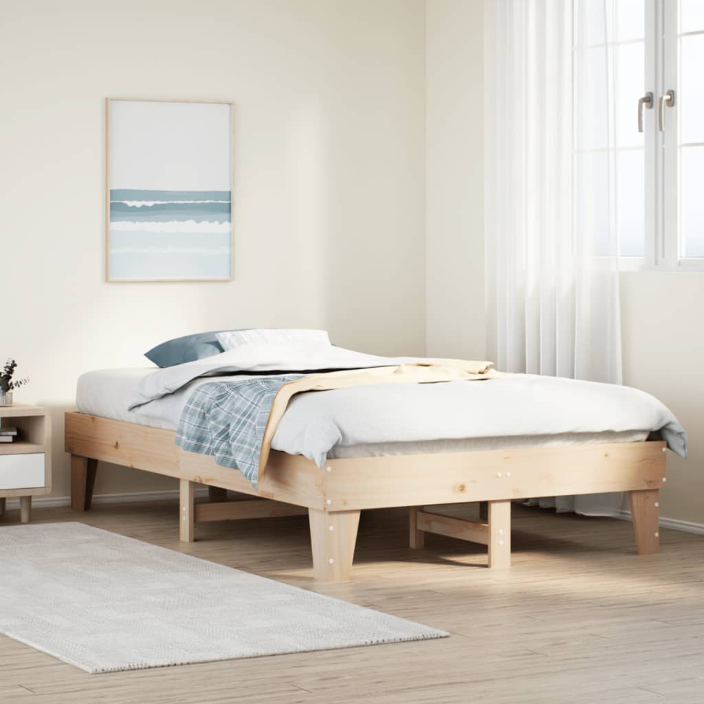 Cadre de lit sans matelas 120x200 cm bois de pin massif